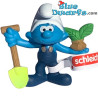 Schtroumpf paysan avec pelle et plante - Mc Donalds Happy Meal - Schleich - 2022 - 5,5cm