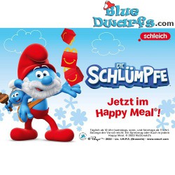 Papa Schlumpf mit Baby Schlumpf - Mc Donalds Happy Meal - Schleich - 2022 - 5,5cm