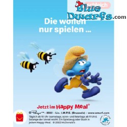 Imker smurf met bijenkorf - Mc Donalds Happy Meal - Schleich - 2022 - 5,5cm