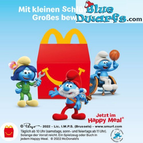 Basketball Rollstuhlfahrer Schlumpf - Mc Donalds Happy Meal - Schleich