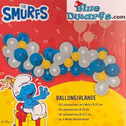 60 Latexballons - Ballongirlande - die Schlümpfe - 25cm - Party Factory