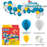 60 globos de latex - Los pitufos - Papa Pitufo y Pitufina - 25cm - Party Factory