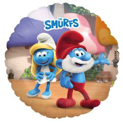 Foil balloon -smurf party balloon - Papa Smurf and smurfette - 45cm - Party Factory