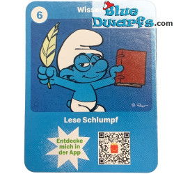 Brainy smurf on pile of books - Mc Donalds Happy Meal - Schleich - 2022 - 5,5cm
