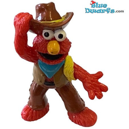 Sesamstraat Cowboy speelfiguurtje - Elmo (+/- 7cm)