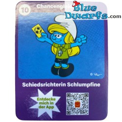 Schiedsrichter Schlumpfine mit gelben Karte - Mc Donalds Happy Meal - Schleich - 2022 - 5,5cm