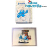 Plastoy: Puffi con pila di libri - Statua in resina  - Plastoy - 2022 - 15cm
