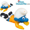 Keeper Smurf - voetbalsmurf- Duitsland - Ferrero Kinder Suprise 1988 - 3cm