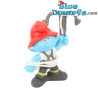 Brandweerman Smurf met touw - Kinder Suprise 2018 -  (+/- 4cm)