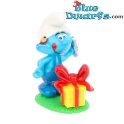 Puffo Meccanico con regalo - Kinder Suprise 2008 - 4cm