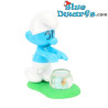 Lazy smurf with fishbowl - Kinder Suprise 2008 - 4cm