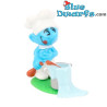 Greedy smurf with paint - Kinder Suprise 2008 - 4cm