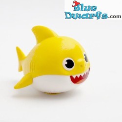 Babyshark - haaien speelfiguurtje geel - badspeeltje - Comansi - 6,5cm