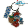 Kerstmis Smurfen sleutelhanger - Kerstman met pakketjes - 5,5cm