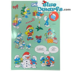 Smurf stickers - Christmas - 3 sheets - 2022 - 21x15cm