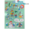 Smurf stickers - Christmas - 3 sheets - 2022 - 21x15cm