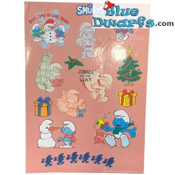 Smurfen stickers - Kerstmis - 3 stickervellen - 2022 - 21x15cm