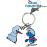 Puffo Pattinatore pupazzo di neve  - Anello portachiavi - 5,5cm