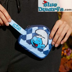 Smurfen handtas - Lichtblauw - geblokt -12x8x11cm