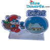 Kerstmis Smurf - Plastic - Kerstman met kerstzak - 10x7cm