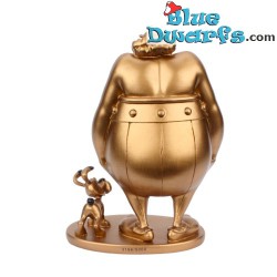 Obelix - Golden color - Resin figurine - Plastoy - 15cm
