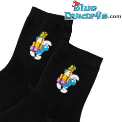Calcetín de cumpleaños / navideño - Los pitufos - Pitufo con regalos - tamaño: One-Size