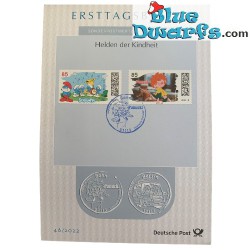 Ersttagsblatt - Helden der Kindheit - Schlumpf und Pumuckl - Briefmarken - Schlümpfe
