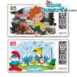Eerstedag envelop - Postzegels Smurf en Pumuckl - 2022