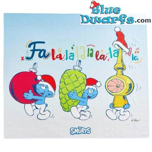 Décoration murale Noël - Boules de noel - Falalalala -  Les schtroumpfs - 130x150cm