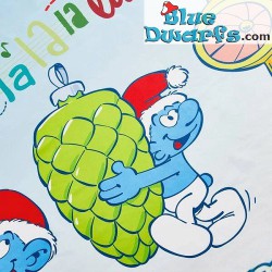 Wall decoration - Christmas balls - Falalalala - Christmas - The smurfs - 130x150cm