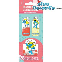 Magnetic Bookmarks - 3 pieces - The Smurfs - Smurfette - 5cm