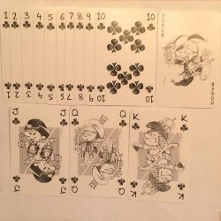 Jeu de cartes schtroumpfs 'esquissés' (54 cartes)