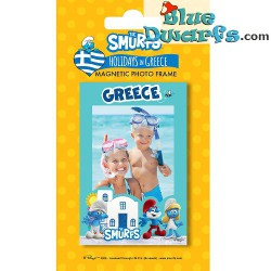 Fotolijstje - De Smurfen - Magnetisch - Holidays in Greece - The Smurfs - 9x6cm