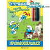 Kleurboek van de Smurfen - met 4 krijtjes - Στρουμφάκια  - 28x21cm