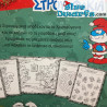 Kleurboek van de Smurfen - met stickertjes - Kerstmis - Στρουμφάκια  - 28x21cm