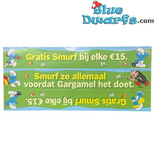 Promo Smurfs 2008 Albert Heijn Supermarket - Paperwork -24x10cm