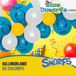 60 Latexballons - Ballongirlande - die Schlümpfe - 25cm - Party Factory