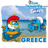 Schlumpf Magnet - Papa Schlumpf - Griechenland - polyresin - 7x6cm