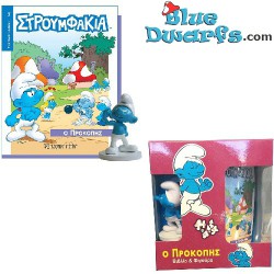 Hefty Smurf - Collectible figurine with Greek booklet in box - 7,5cm - Nr. 7