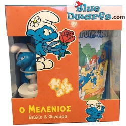 Vanity smurf with mirror - Collectible figurine with Greek booklet in box - 7,5cm - Nr. 4