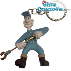 Wallace & Gromit Sleutelhanger met prikstok - 8 cm