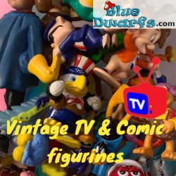 10 vintage cartoon and tv figurines - Randomly selected