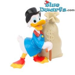 Dagobert Duck met geldzak - Disney verzamelfiguurtje op rondje - Mega Fanbuk - 6cm