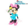 Minnie Mouse with flower - Disney collector item on pedestal figurine - Mega Fanbuk - 6cm