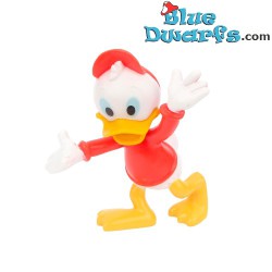 Huey Duck - The red nephew - Disney collector item on pedestal figurine - Mega Fanbuk - 5cm