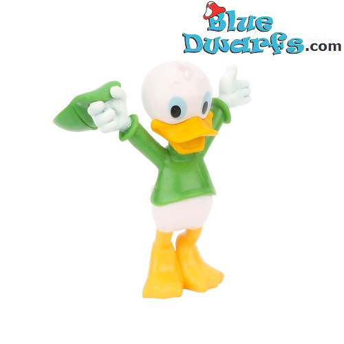 kwak - het groene neefje - Disney verzamelfiguurtje op rondje - Mega Fanbuk - 5cm