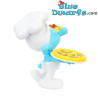 Smurf with pizza and pasta - collector item on pedestal - Sbabam - 7,5cm (Serie 2-Nr.1)