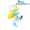 Pitufina con mariquita - veterinario - pedestal - Sbabam - 7,5cm (Serie 2 Nr 7)