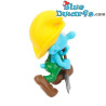 Terrassier Schtroumpf sur socle SBABAM - 7,5cm