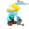 Jardinier Schtroumpf avec arrosoir - figurine sur socle SBABAM - 7,5cm (Serie 2-Nr.3)